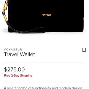 Tumi Voyager Travel Wallet - brand new